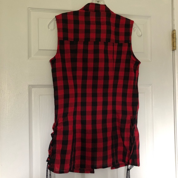Hot Topic Royal Bones Flannel vest - Picture 5 of 5